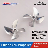 TFL 4 Blade 6717 CNC CW/CCW Propeller Competition Level for RC Electric/Gasoline/Nitro Speed Boat