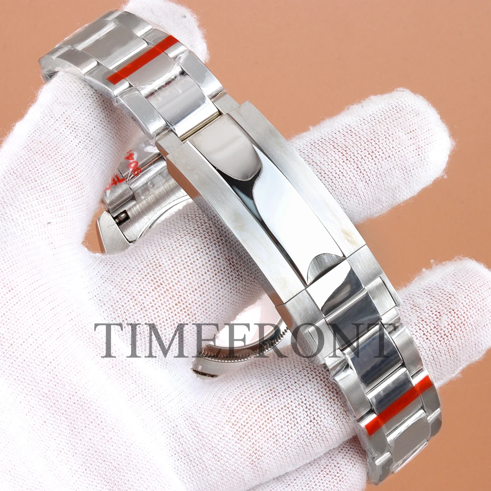 NH35 36mm 39mm Watch Case Polish Oyster Strap With 28.5mm Arabic Dial and Hand Fit nh35 nh36 Movement Stainless Steel Watch Case