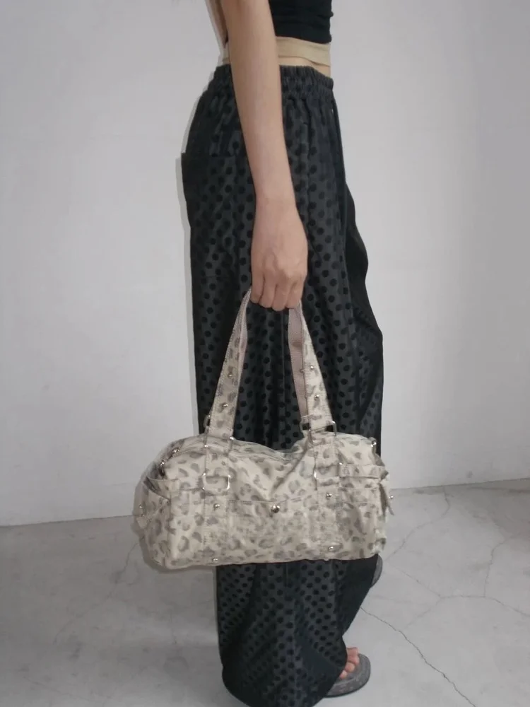 

Deinet большая сумка Capaci Fitn, сумка с леопардовым принтом, женская сумка через плечо, повседневная простая сумка Sle для универсального использования