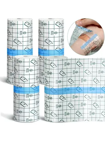 Waterproof Stretch Adhesive Bandage Protective Clear Transparent Dressing Film Disposable Cover Bandage Tape For Tattoos Shower
