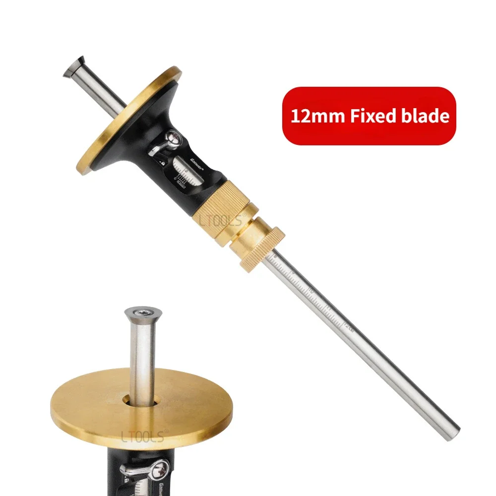 0.2mm High Precision Wheel Marking Gauge Woodworking Marking Scriber Wood European Scriber with Laser Scale Solid Manual Tools