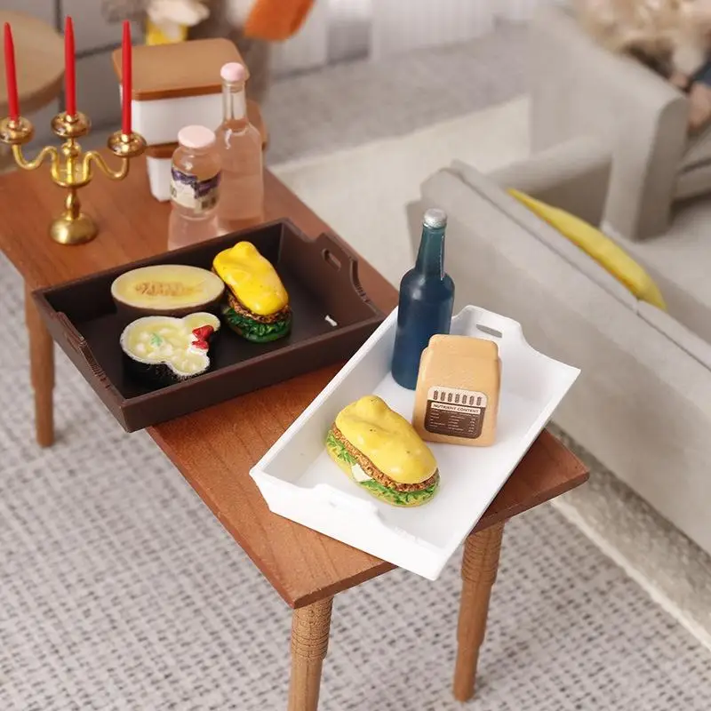 【BS】1 ชิ้น ของตกแต่งบ้านตุ๊กตาจำลอง เฟอร์นิเจอร์จำลอง อุปกรณ์เสริม โมเดลจานอาหารสำหรับบ้านตุ๊กตา ขนาด 1:12 ของเล่นตกแต่ง