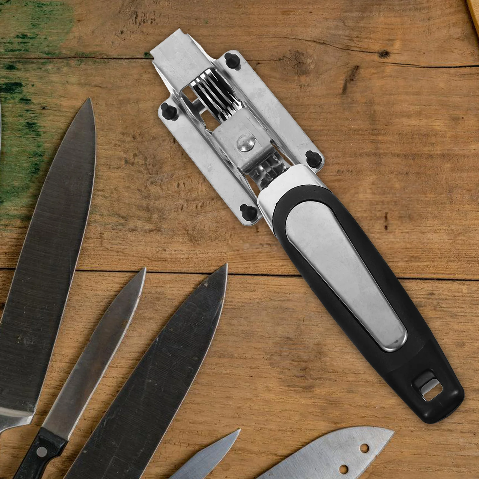 

Portable Multi-Functional Stainless Steel Scissors Sharpener Tool Home Kitchen Sharpening Tool Sharpener Efficient Long-Lasting