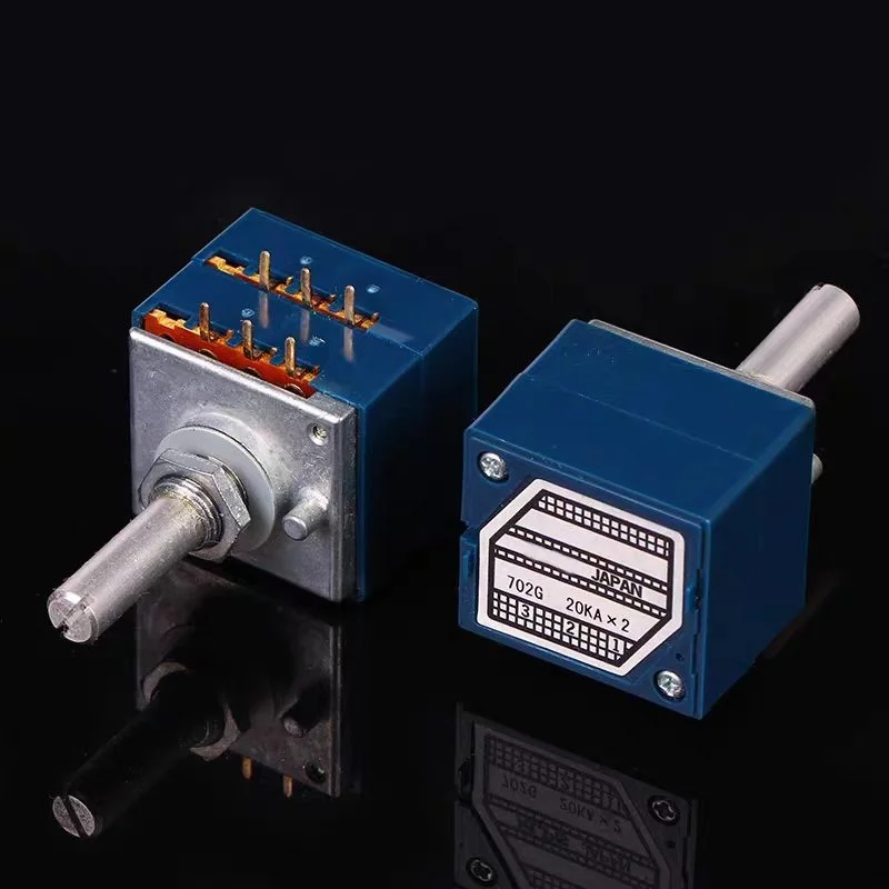 Original RK27 replacement for ALPS 27 type 10K 20K 50K 100K 250K dual six pin volume potentiometer flower shaft round shaft