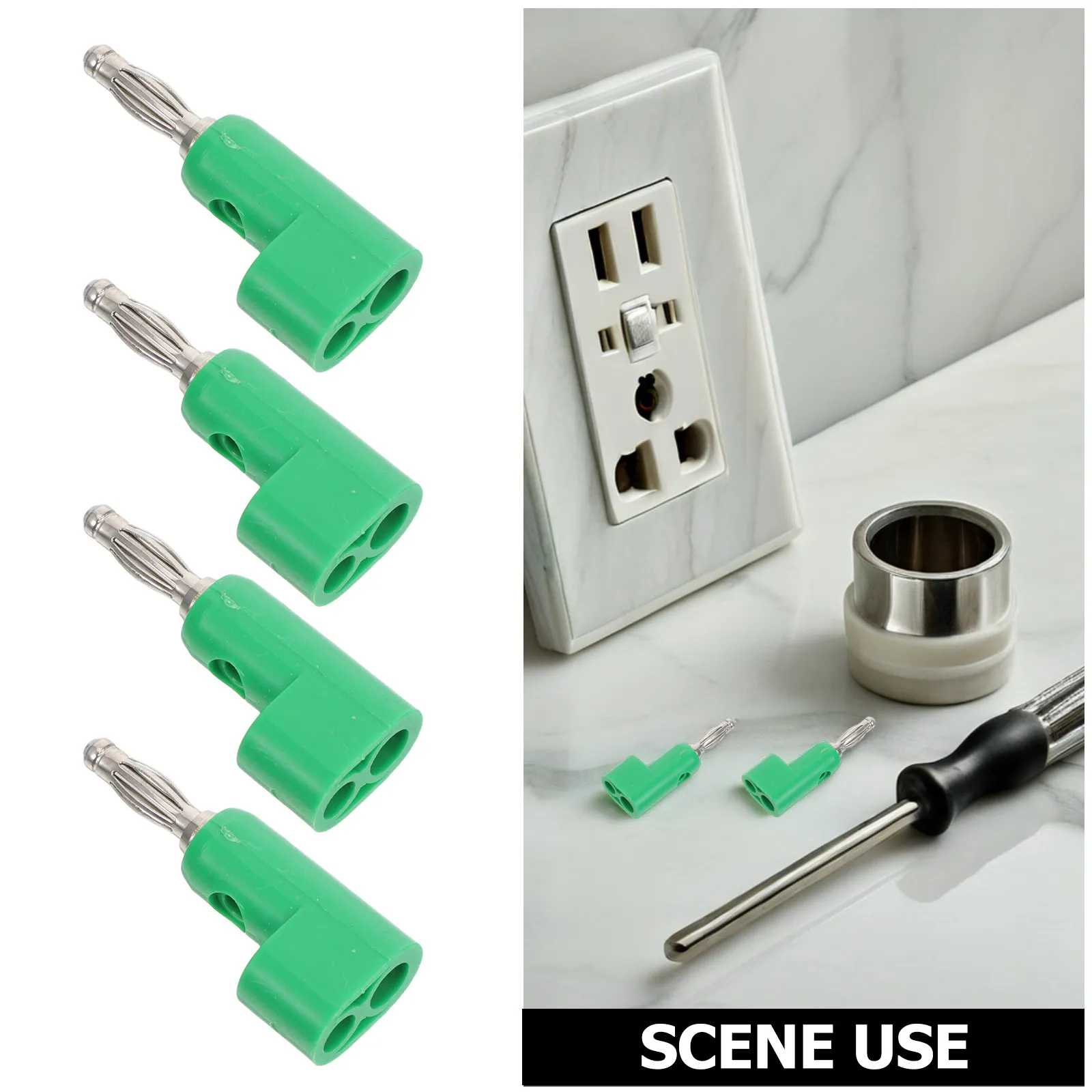 10Pcs Insert Type Banana Plug 4Mm Stackable Solderless Side Screw Connector for Speaker Wire Audio Amplifier Laboratory Test