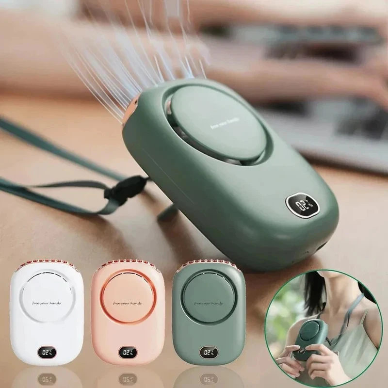 

2026New Mini Portable Fan Portable Rechargeable Bladeless Turbo Ultra Quiet Student Hand Held Fan Outdoor Sports Travel