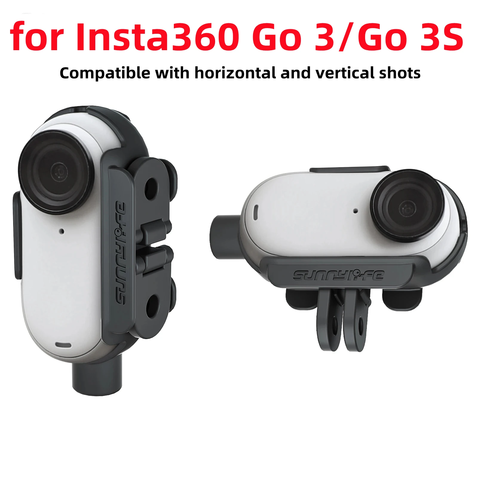 For Insta360 GO 3/3S Border Thumb Camera Adapter Extension Bracket Horizontal Vertical Shot Border for Insta360 Go 3S Accessory