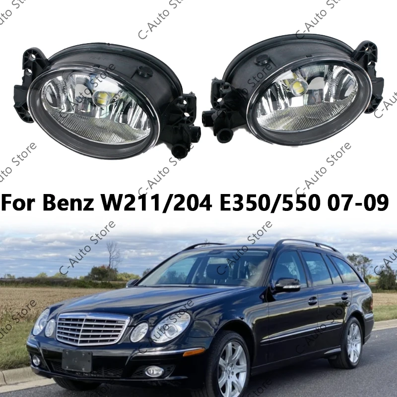 Left Right Car Front Fog Light Halogen Lamps Fog lamp For Mercedes Benz W211 W204 E350 E550 2007 2008 2009 car-styling With Bulb