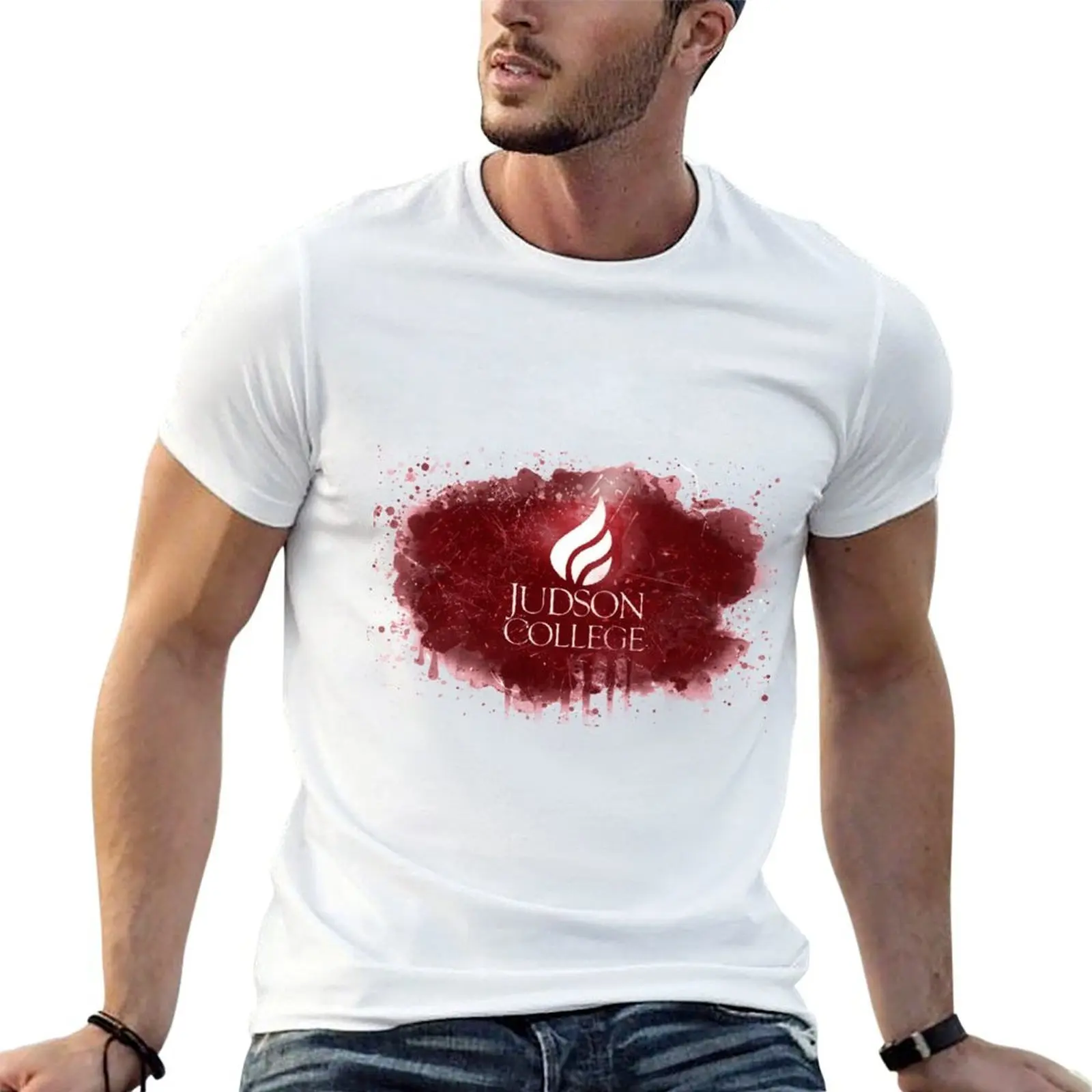 Judson College Rustic Watercolor Logo T-Shirt vintage Blouse t shirt men 100℅ cotton