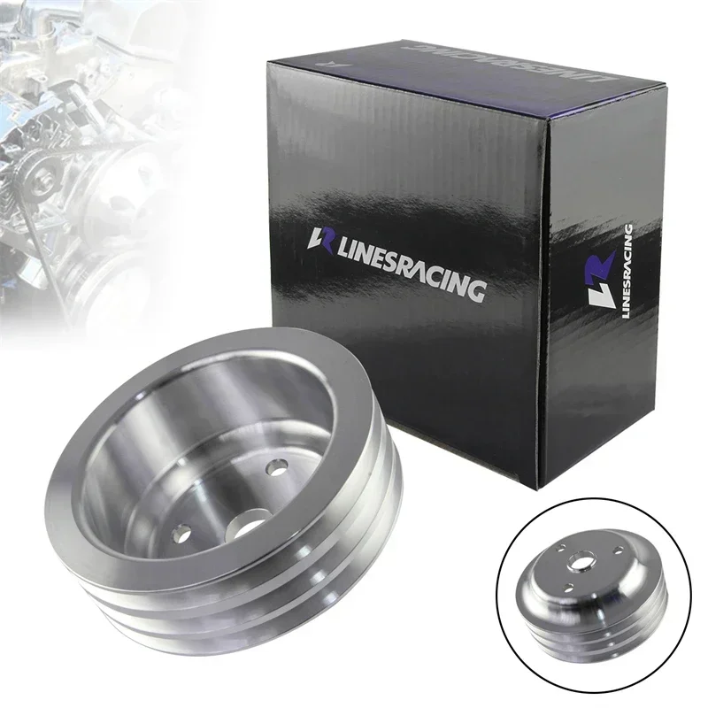 

3 Groove Crankshaft Pulley Long Water Pump Fit for Small BlockChevy LWP Aluminum For Small Block Chevy 350 Crank