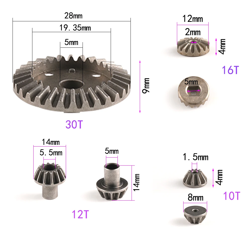 Metal Upgrade Differential Gear For 1 /12 1/14 WLtoys 12428 12423 12429 124017 124018 124016 124019144001 144010 RC Car Parts