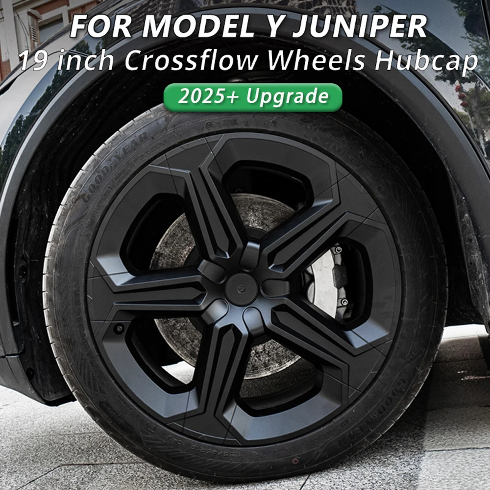 

4PCS 2025 Hubcap for Tesla Model Y Juniper Wheel Cover 19 inch Performance Crossflow Wheel cap tools Replacement Car Accessories