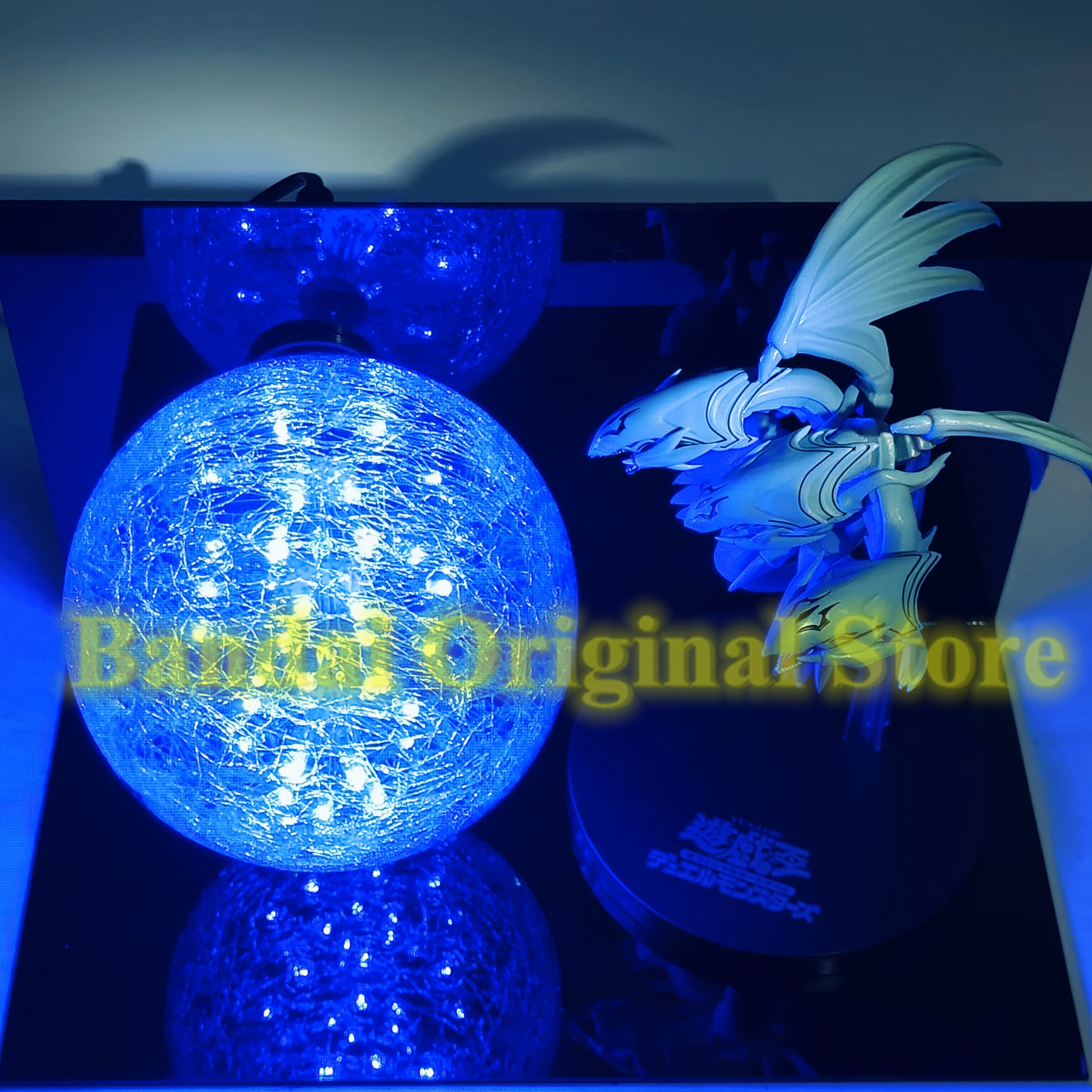 Original Konami Yu-Gi-Oh! Official Card Game Blue Eyes Ultimate Dragon Action Figure Toys DIY Atmosphere Light PVC Model Collect