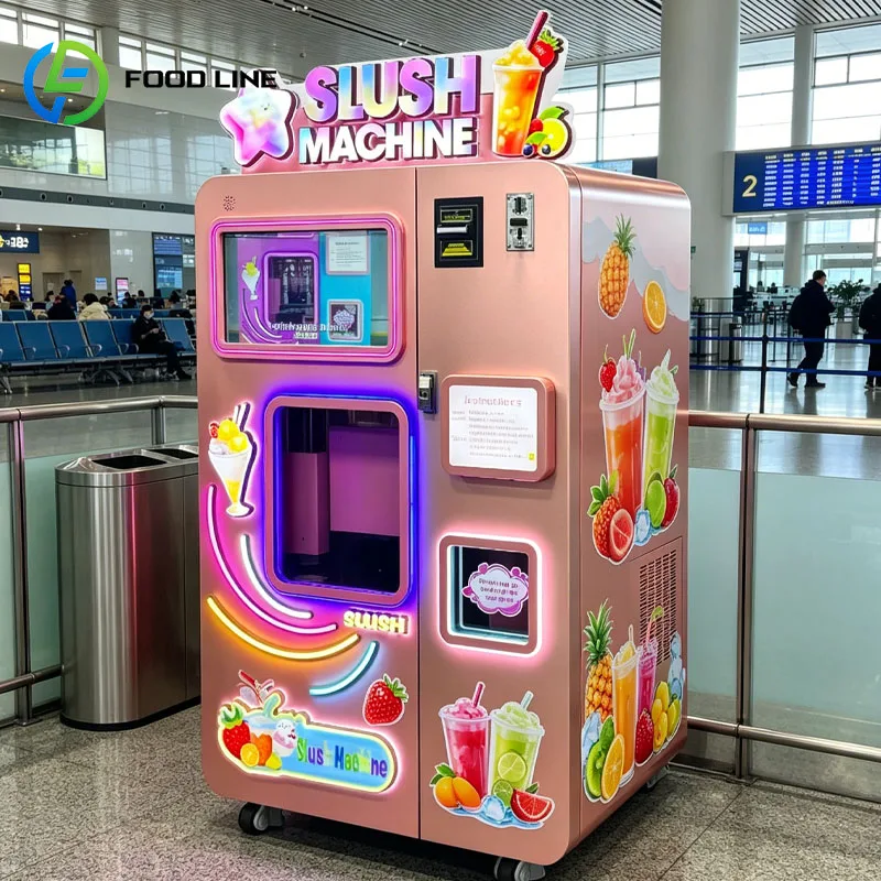 Slush Machine Vending Machine Frozen Drink Maker Ice Slushy Smoothie Style Beverage Touch Screen LED Customized