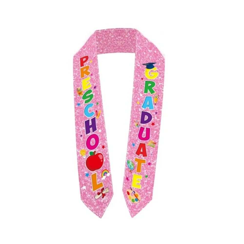 

Glitter Preschool Graduate Sash Decorative Shiny Ceremonial Shoulder Strap Lightweight Comfortable Graduation Party Strap