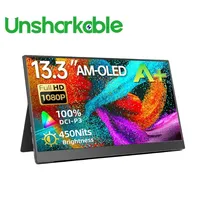 Unsharkable 13.3inch OLED Portable Monitor w/FHD Screen Response Time 1ms 10bit 100%DCI-P3 Monitor W/Adaptive Sunc Game HoR Mode