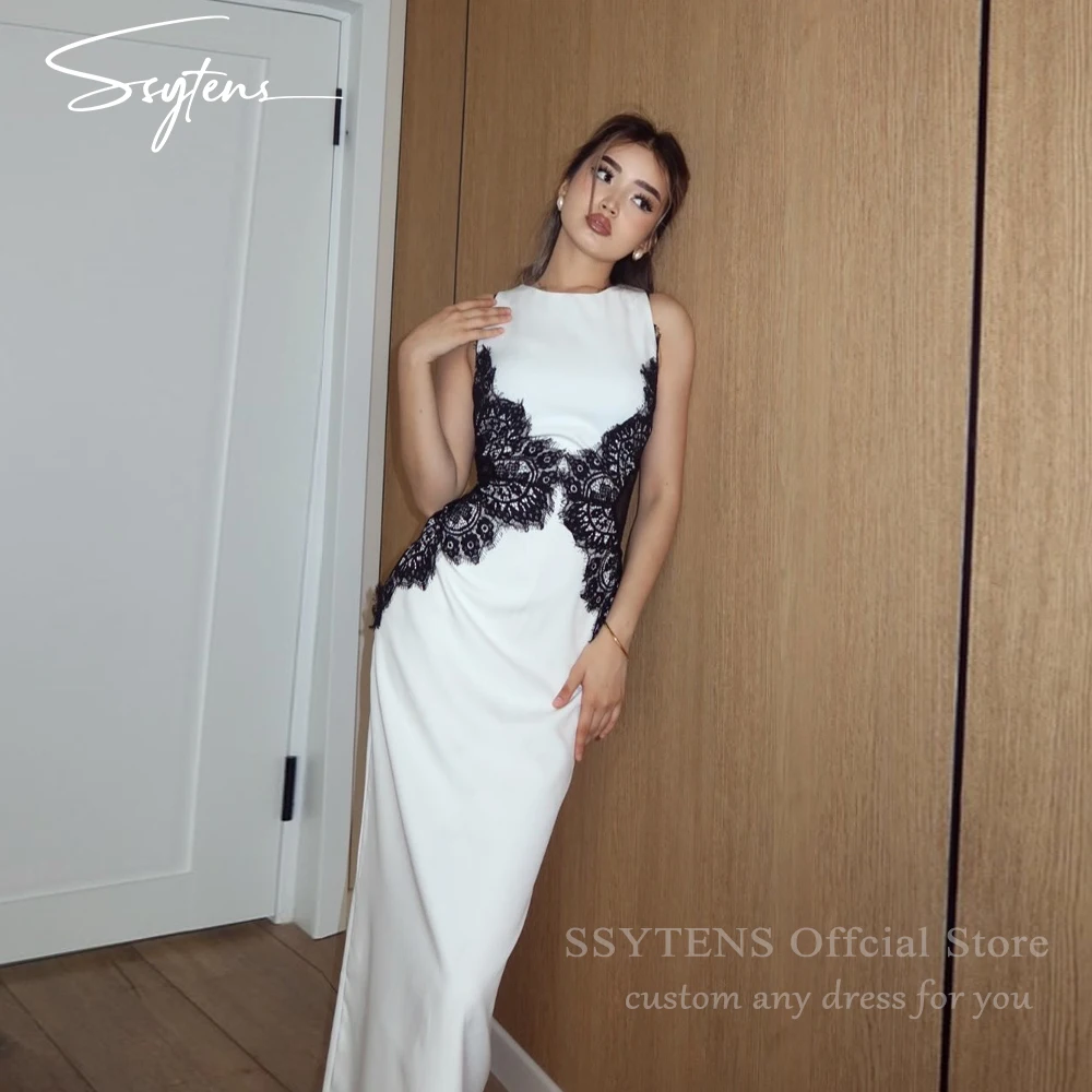

SSYTENS Modern Long Evening Dresses Sleeveless Mermaid Prom Dresses Black Lace Waist Formal Occasions Prom Gowns 2026 Customized