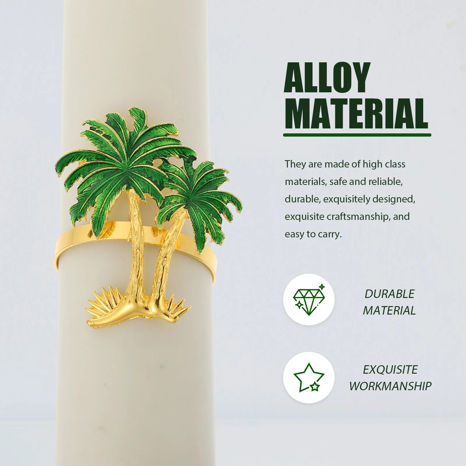 4Pcs Napkin Buckles Exquisite Craftsmanship Unique Shape Design Party Napkin Rings for Summer Holiday Home Banquet Decoration