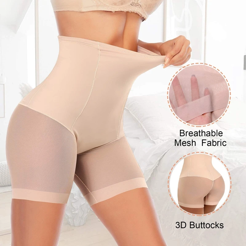 Women Slim Panties High Waist Tummy Control Pants Mesh Slimming Underwear Shapewear Female Nude Smooth Body Sculpting Shaper