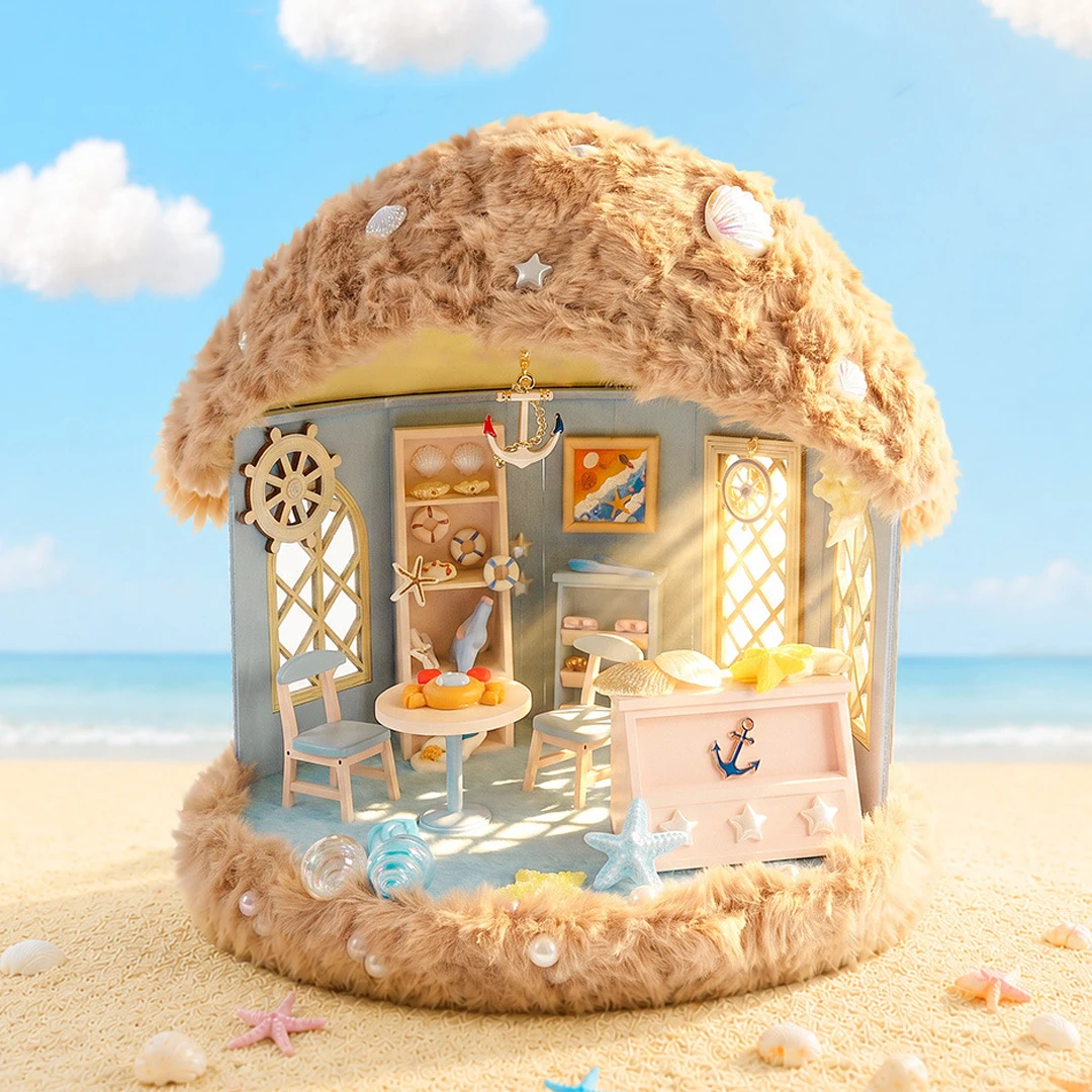 NEW DIY Wooden Mini Casa Spring Cottage Miniature Model Kits With Furniture Dollhouse for Friends Birthday Gifts
