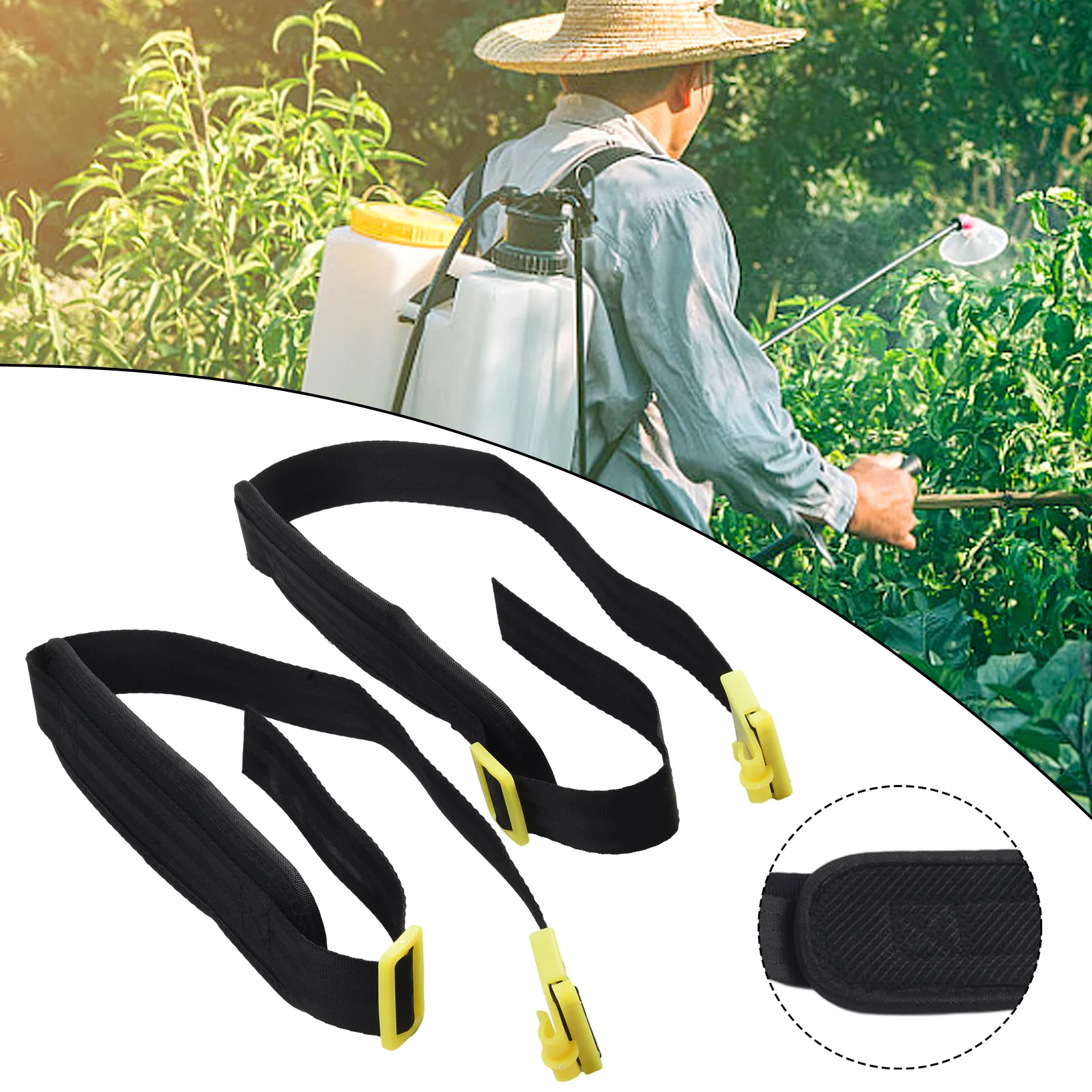 1Pair 2 Style Adjustable Sprayer Strap Backpack Sprayer Shoulder Straps Professional Black Cloth Belt Garden Sprayer Accessories