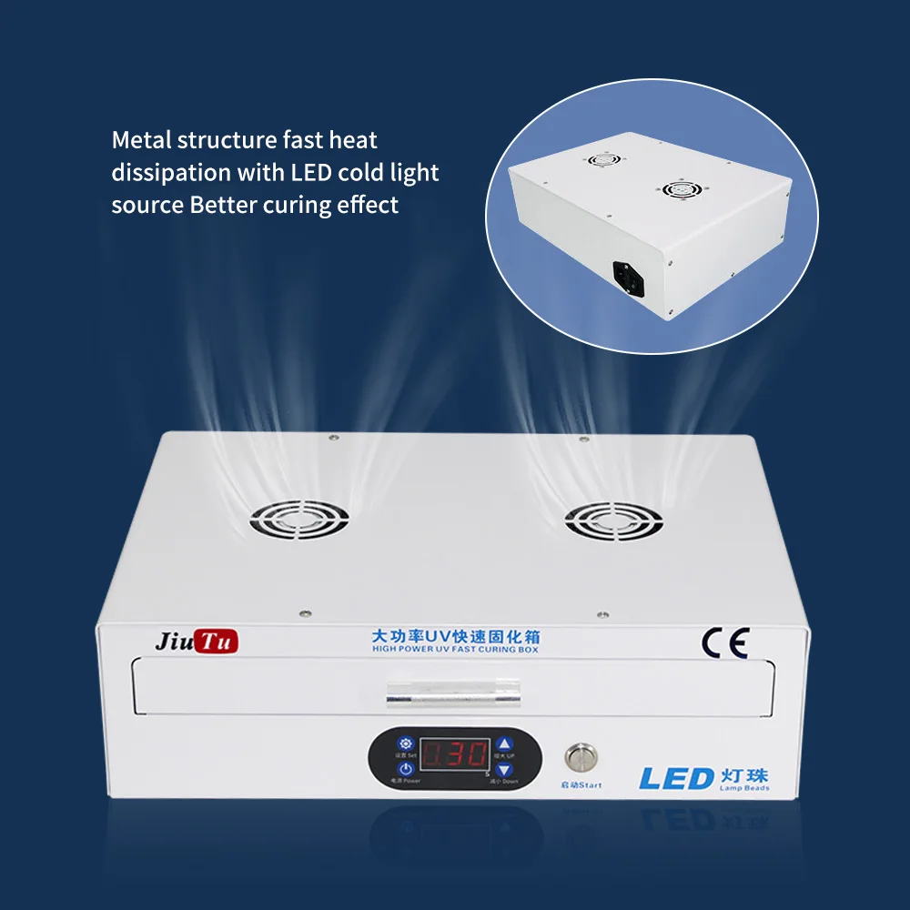 Lampu LED Kotak Pengawetan UV Kecil untuk Ponsel Pintar Kaca Depan Perbaikan Layar LCD Datar dan Melengkung