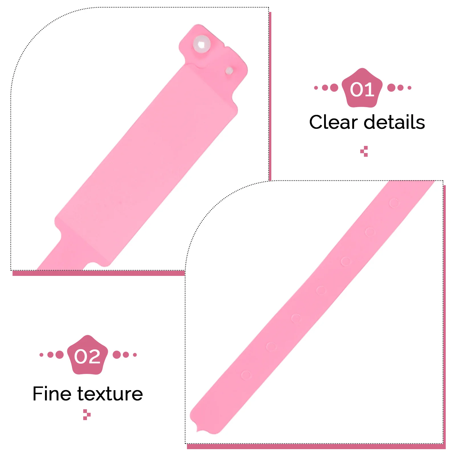 100 قطعة من الأساور المستشفية القابلة للتصرف من مادة PVC لتحديد هوية المريض أربطة فارغة قابلة للكتابة للاستخدام الطبي المقاوم للماء #6