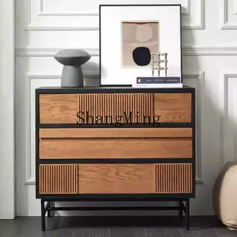 

CL antique chest, simple ash wood, entrance cabinet, living room storage, dining side, bedroom solid wood storage