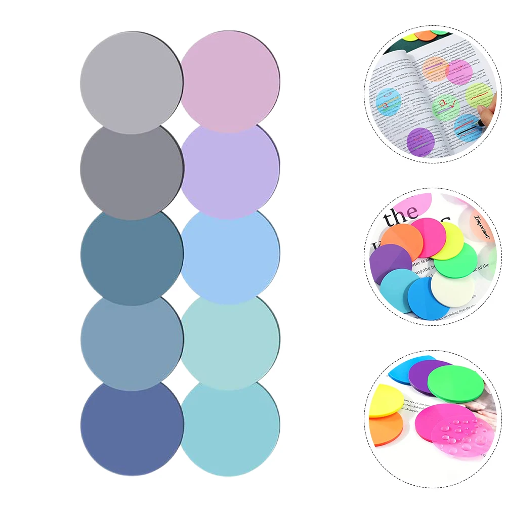 

18 Books Circular Index Sticker Bible Sticky Mats Writing Board Adhesive Note Pads Office