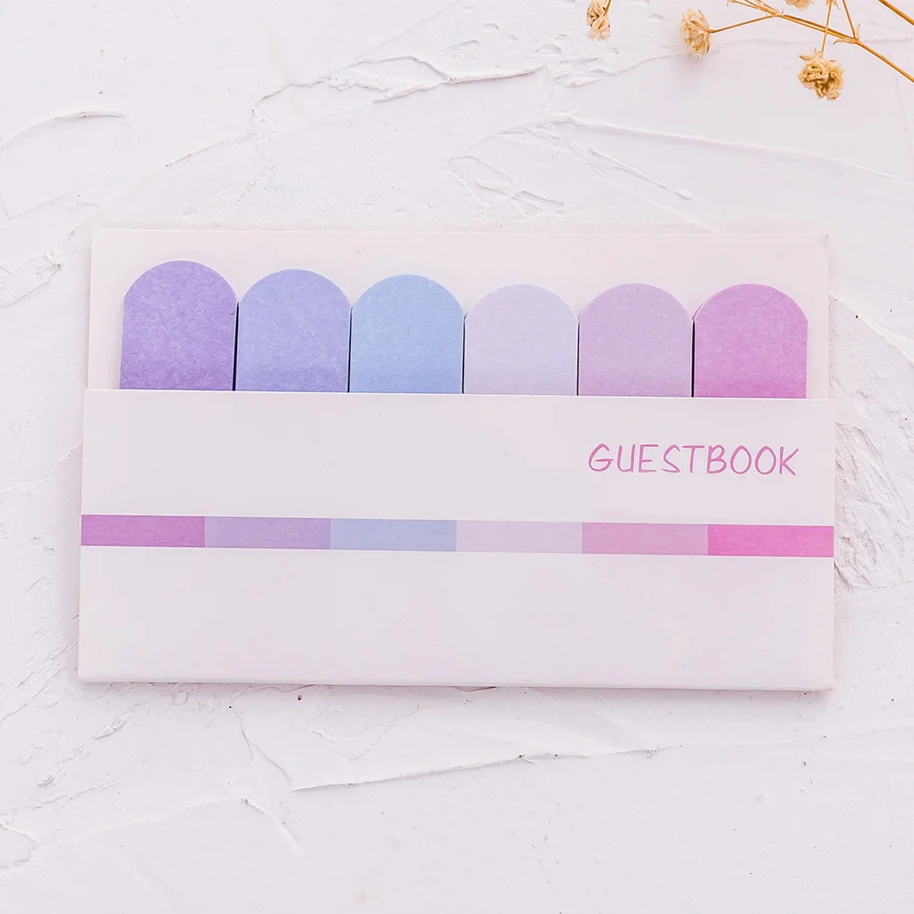 8pcs Gradient Smooth Writing Memo Pads For Office School Home Organization Plan Notes Mini Note Sticker