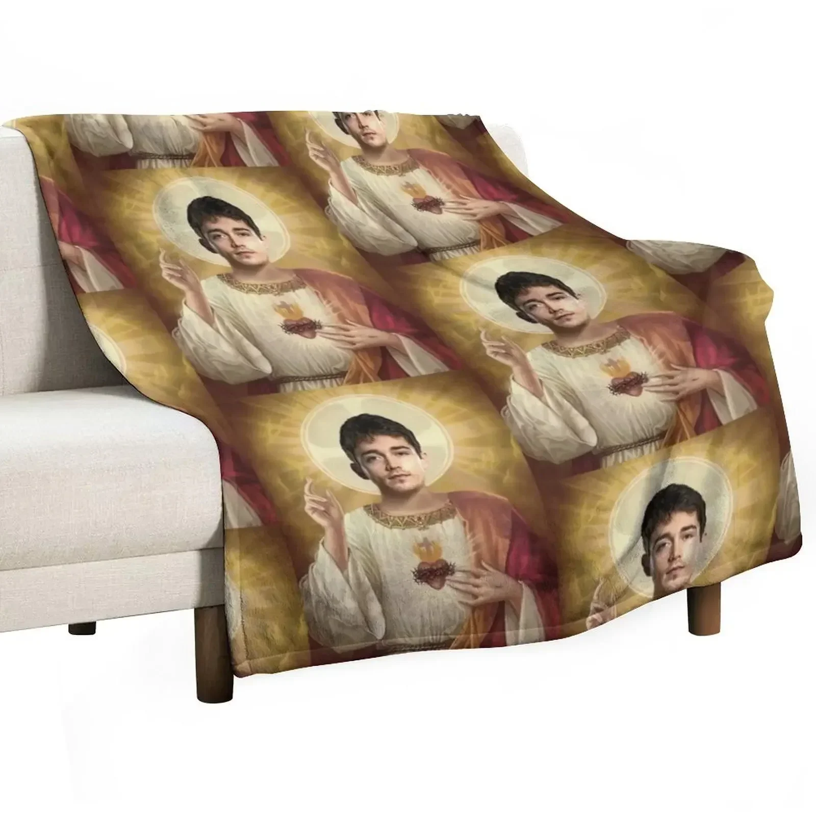 Charles Leclerc jesus Throw Blanket Extra Large Throw valentine gift ideas Sofas anime Blankets