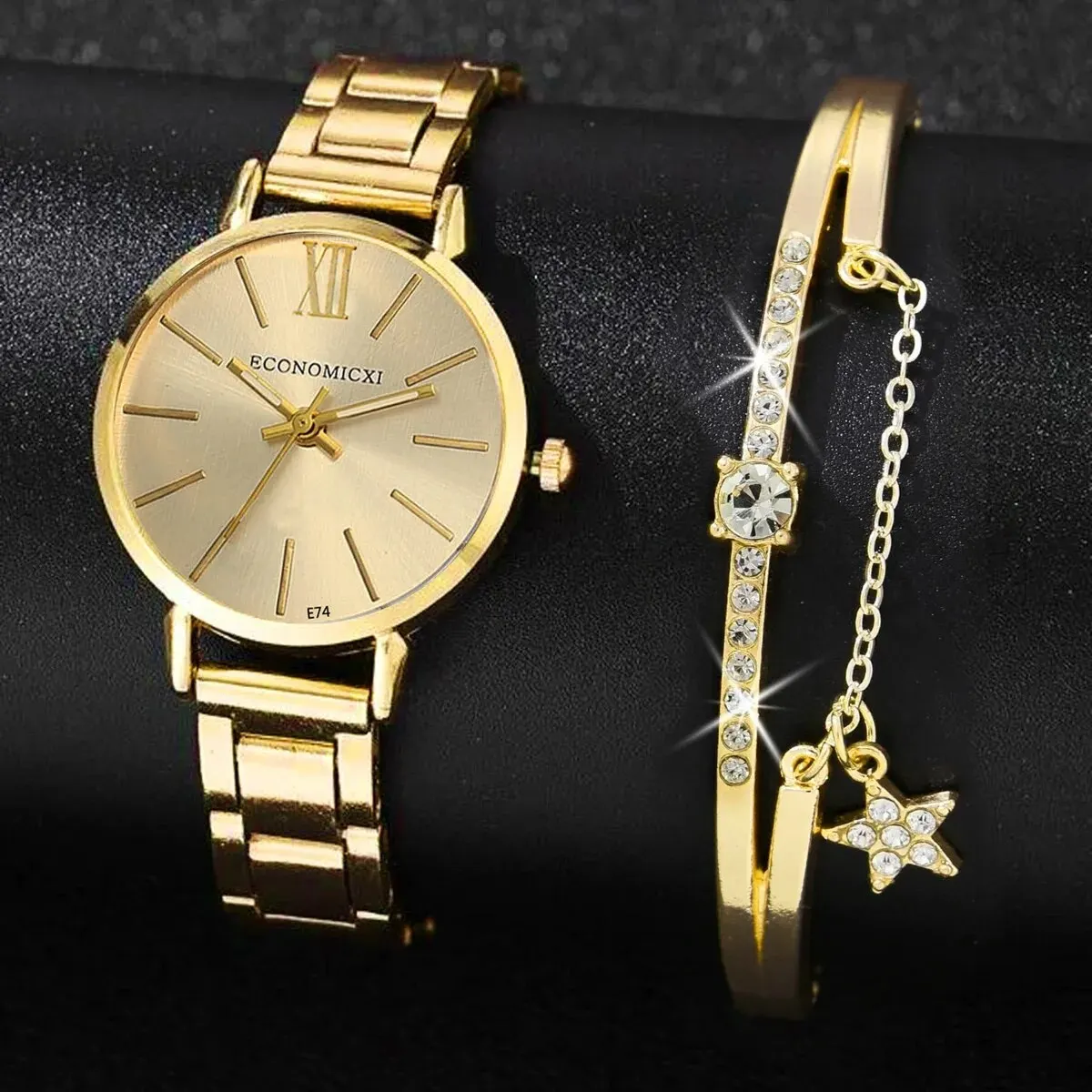 Roman Scale Girls' Steel Band Children's Student Watch Bracelet