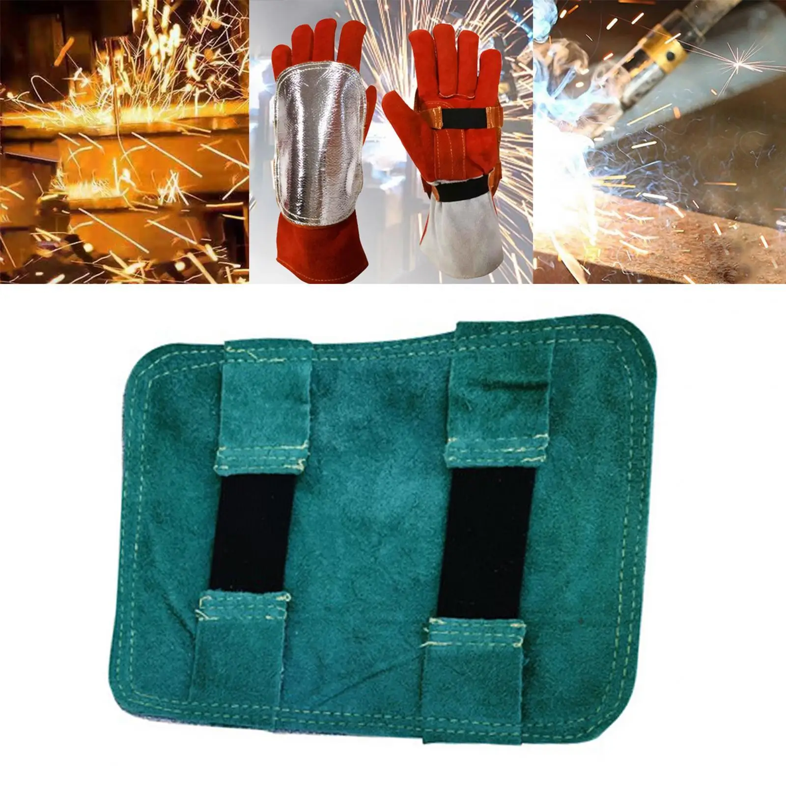 Welding Gloves Pad Welding Hands Shield Leather Heat Shield for Metal Smelting Welder Furnace Welding Industrial Boiler Camping