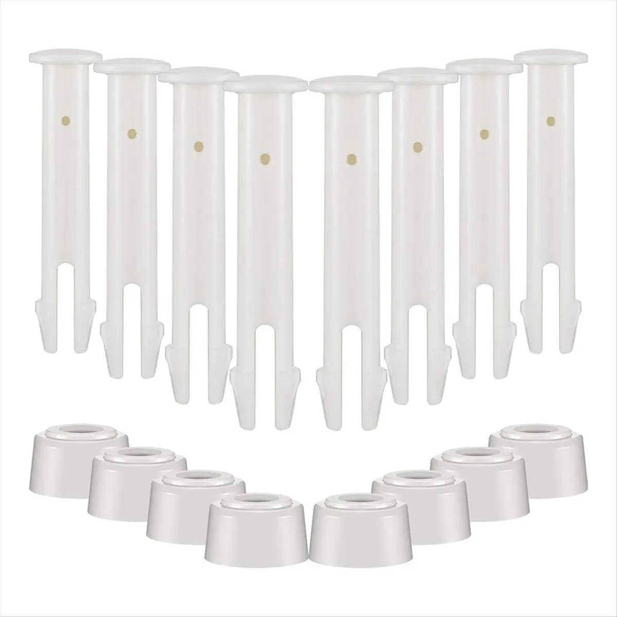 AA14 36 Pcs Plastic Pool Joint Pins with 36 Pcs Pool Seals Summer Pool Parts 2.36 Inch Pool Clips for Above Ground Pools