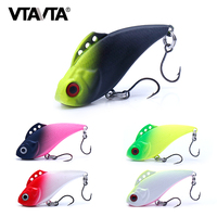VTAVTA Mini Hard VIB Bait Metal Fishing Lure 4cm 3.8g Spoon Crankbait Vibration Spinner Sequin Single Hook Sinking Wobber Tackle
