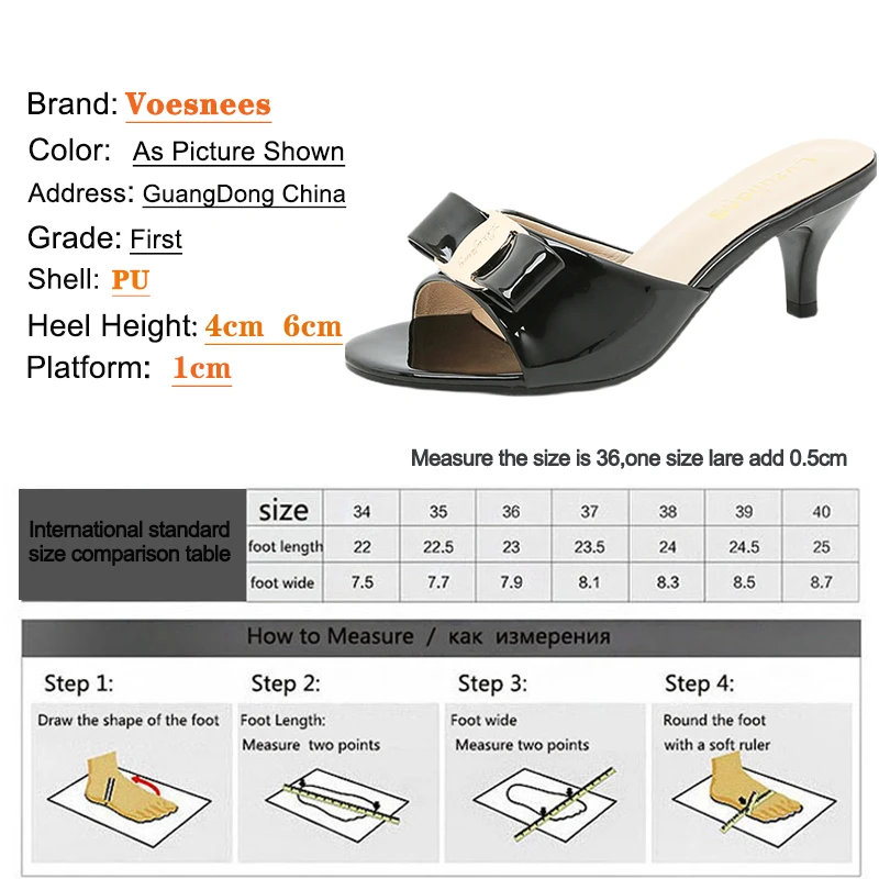 Summer Women Shoes Low Heel Modern All-Match Slippers Metal Decoration Butterfly-Knot Shallow Mouth Thin Heel Sandals High Heels