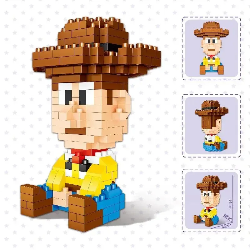 Disney Toy Story Building Block Sheriff Woody Buzz Lightyear Jessie Dolly Buttercup Bricks Figures Model Toys Children Kid Gift