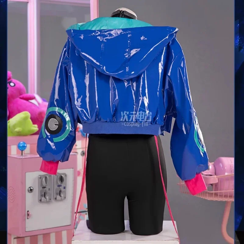 Game Over watch Dva Song Hana Cosplay Costume Women Cute Cool Leather Hooded Jacket Pants Suit Halloween Carnival Party Clothes view 5