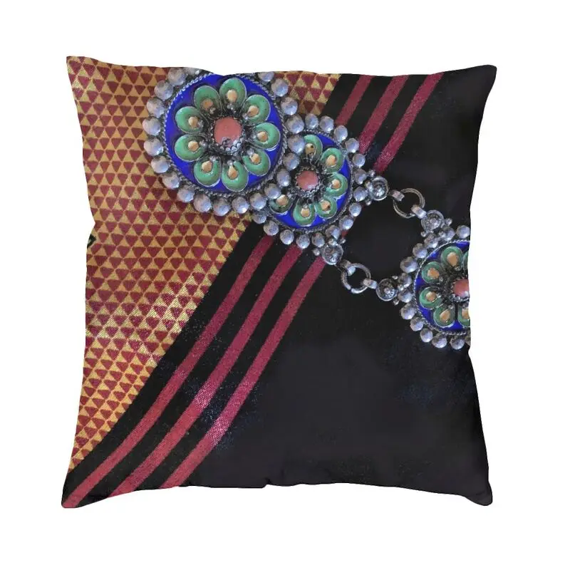 Hot Sale Kabyle Fabrics Jewelry Cushion Cover Africa Style Berber Ethnic Soft Throw Pillow Case for Sofa Home Decor Pillowcase