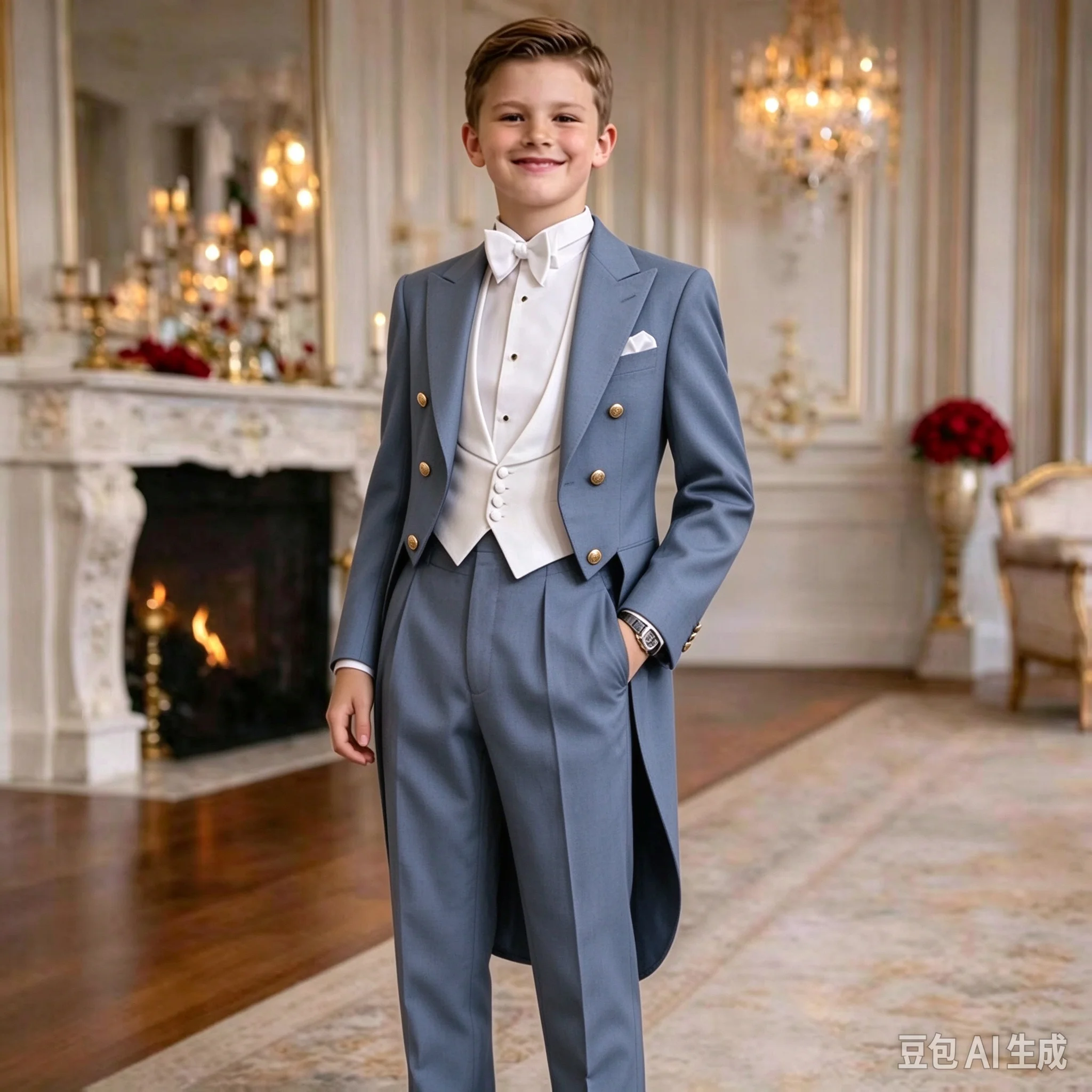3 Pieces White Kids Boy Suits Set for Wedding Birthday Party Graduation - Formal Comfortable Breathable Tuxedo Outfit for Boys