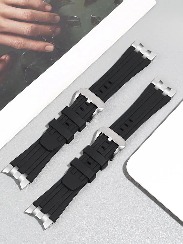 For Citizen Blue Angel Watch Bands, First-generation AT802 Second-generation JY8078 Curved Silicone Watch Bands, 22mm