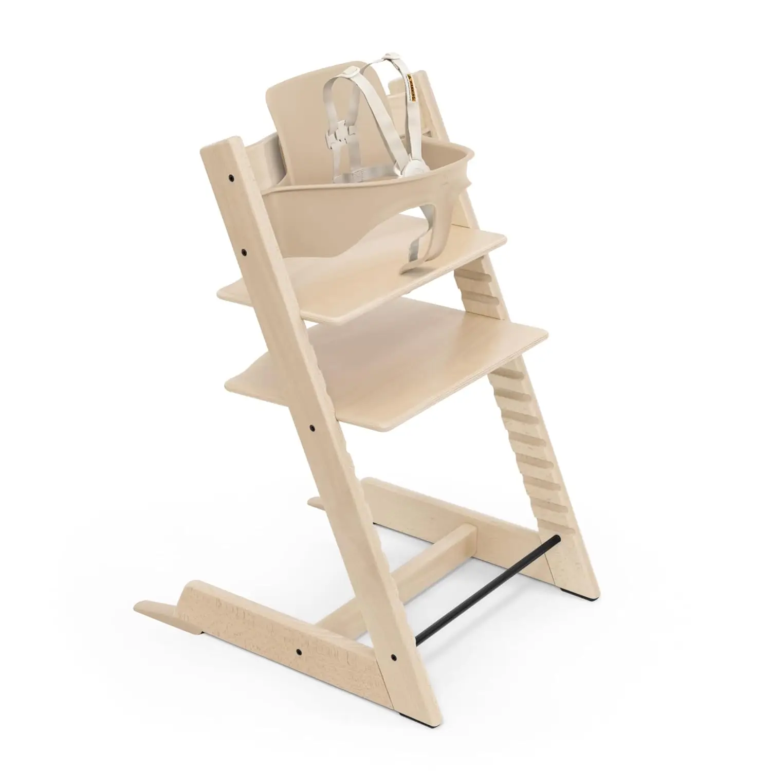 High Chair 2, Natural - Includes Chair + Baby Set with Removable Harness for Children 6-36 Months - Adjustable, Ergonomic & Easy