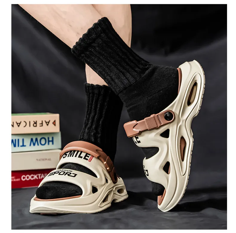 Herren-Hausschuhe, neue Sommer-EVA-Sandalen mit weicher Sohle, Plattform-Sandalen für drinnen und draußen, zum Gehen, Strandschuhe, Flip-Flops, Herrenschuhe – Detail 10