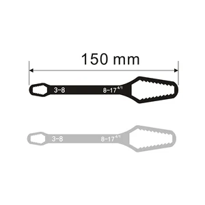 3-24mm Universal Torx Wrench Self-tightening Adjustable Glasses Wrench Board Double-head Torx Spanner Hand Tools for Factory