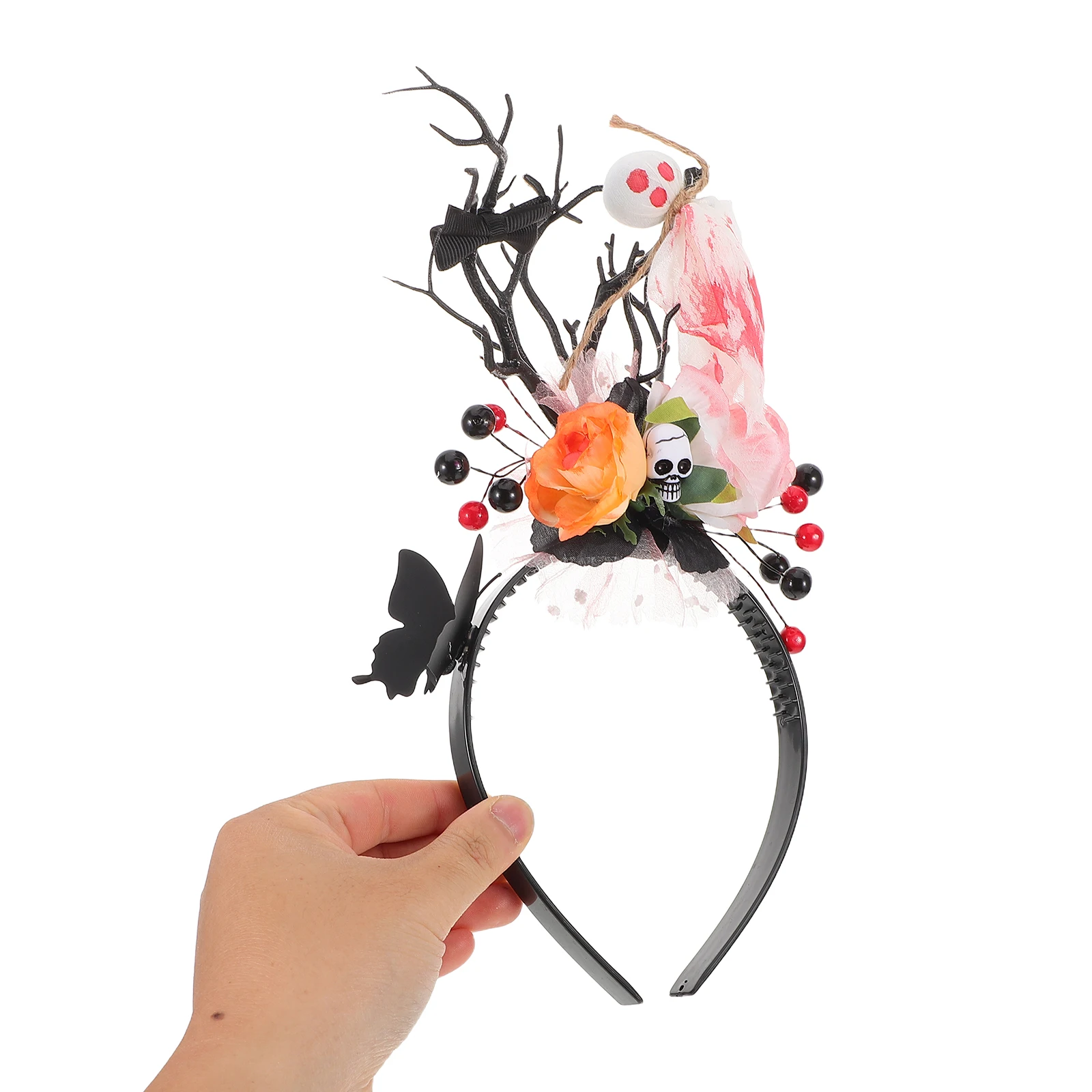 

Ghost Skull Antler Headband Lightweight Spooky Hair Accessory for Party Costume Festival Decoration Comfortable Halloween Party