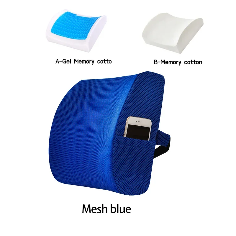 Gel Memory Foam U-shaped Seat  Massage Car Office Chair for Long Sitting Coccyx Back Tailbone Pain Relief Gel lumbar support