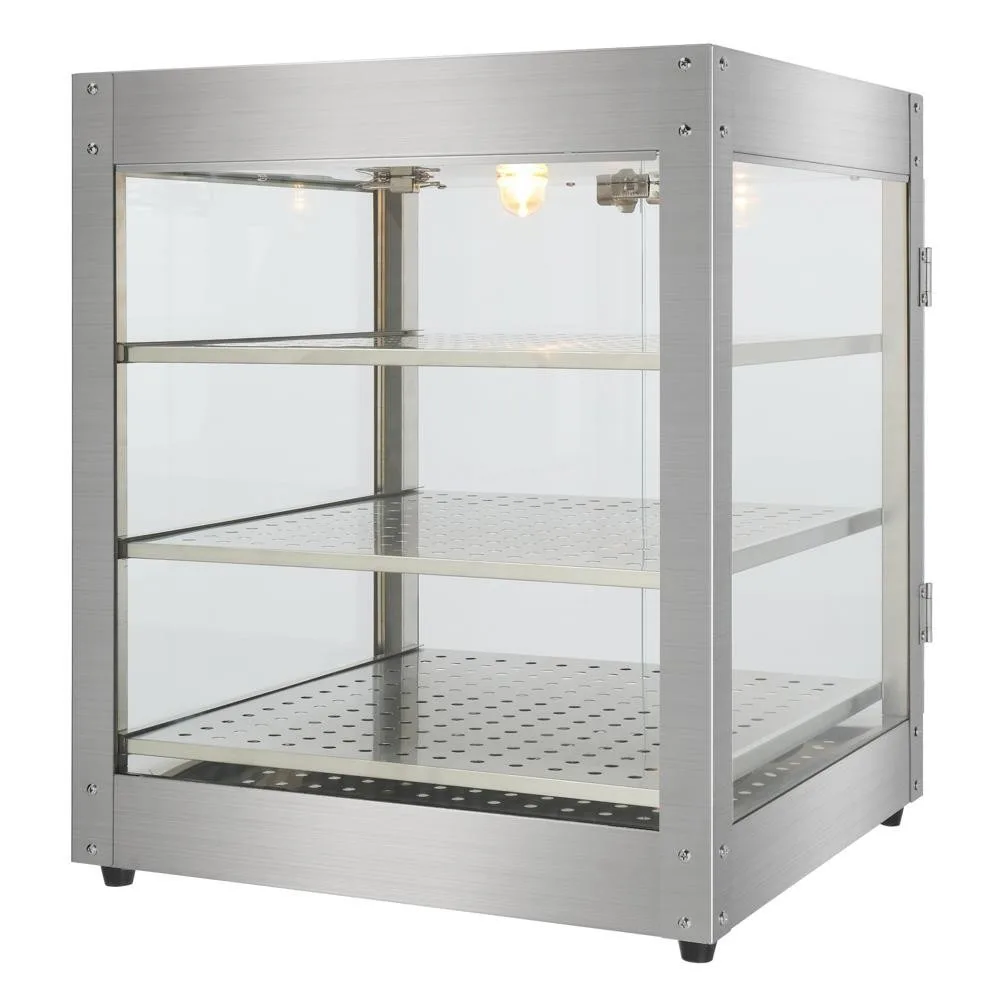 Gabinete de servicio de vitrina de calentador de pizza de comida de calor comercial eléctrico de 3 niveles