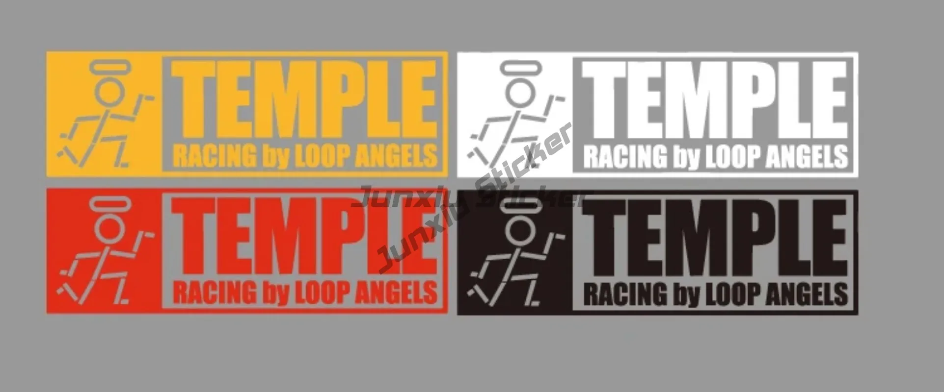 Temple Racing Loop Angels JDM Car Stickercreativity Modified Car Window Glass Body Sticker Waterproof Without Leaving Glue