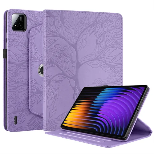 Imagen 2 del producto Funda para Xiaomi Pad 7, Funda con relieve de árbol, soporte giratorio 360 para tableta, Funda para Xiaomi Pad 7 Pro de 11,2 pulgadas para Mi Pad 7