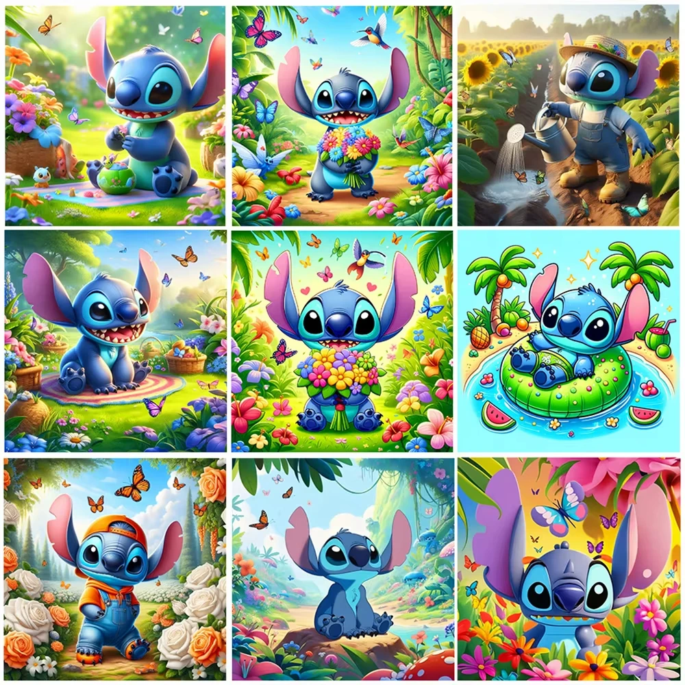 

Алмазная мозаика Диснея Лило Стич Алмазная картина Стич Стразы Картина Вышивка Мультфильм Новое поступление Ручная работа Хобби